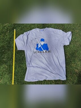 Icicler Graphic Tee - Gray & Blue Men's T-Shirt